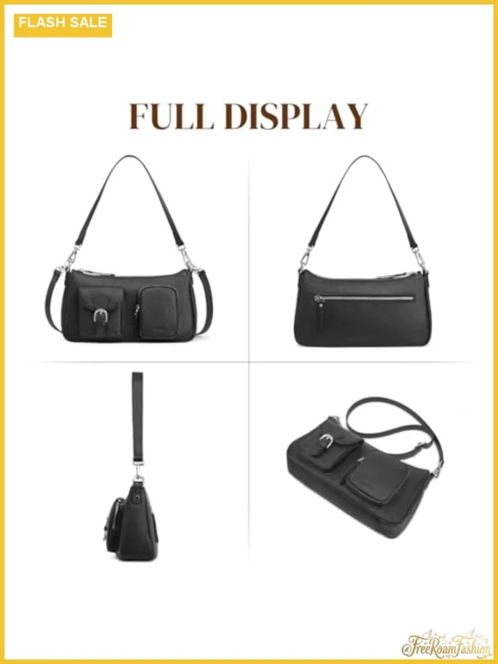 Leather Hobo Bag for Women Crossbody Shoulder Purse Handbag
